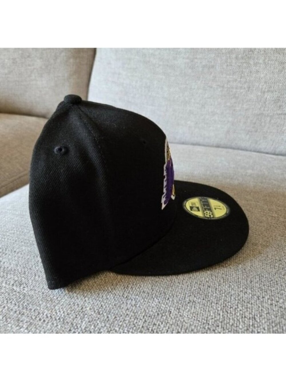 New Era 59Fifty Los Angeles Lakers Black OTC Cap 7 3/4 Classic 062026 - Picture 6 of 8
